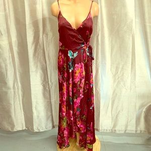 Beautiful Boho Floral Faux Wrap Maxi